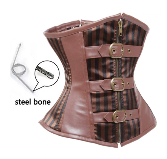 F3207 Cool Brown Cowgirl Underbust Corset